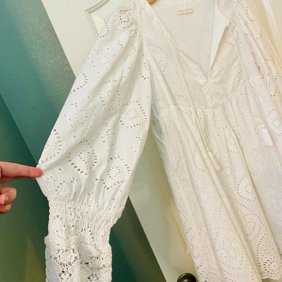 NWOT Spell & the Gypsy Collective White Dylan Smock Dress - Picture 13 of 17